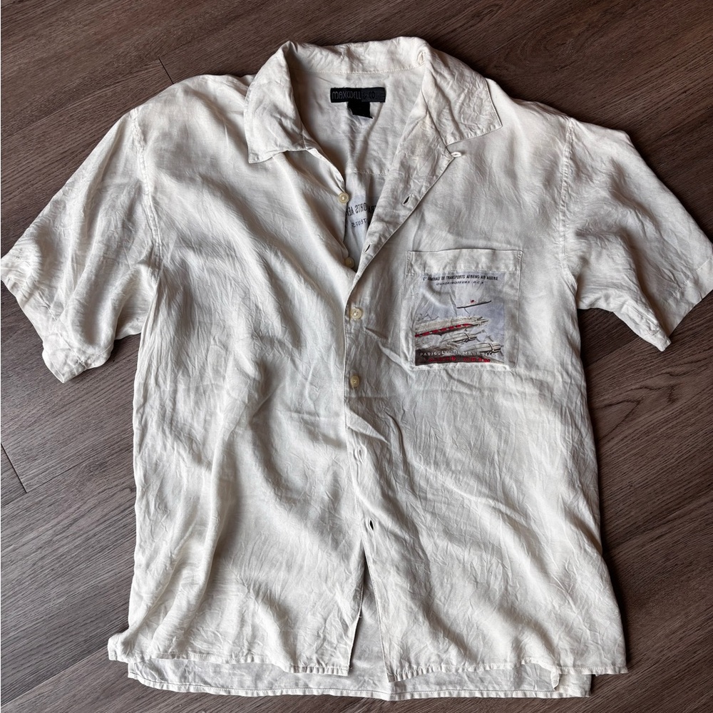 Maxwell & Co Casual Old Money Men's Button Down Silk Shirt